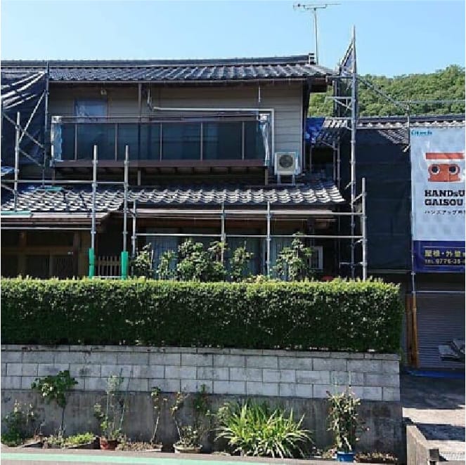 外壁塗装、上張り